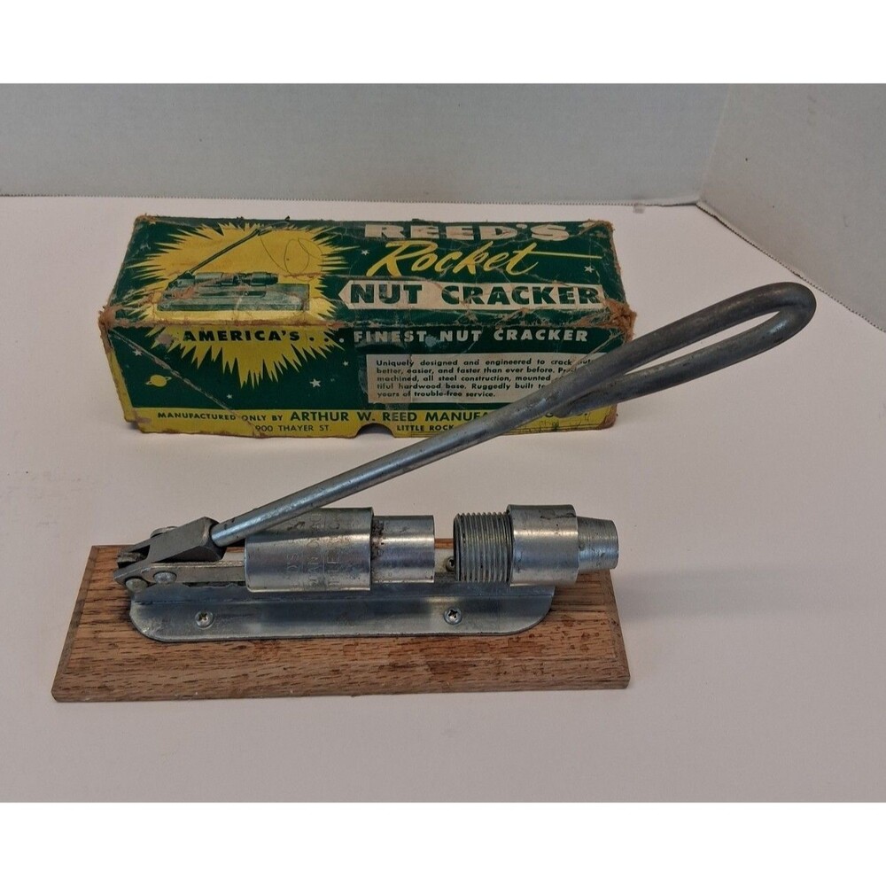 VTG Reed's Rocket Nut Cracker R-300 w/ Original Box Arthur W. Reed Works 1950s